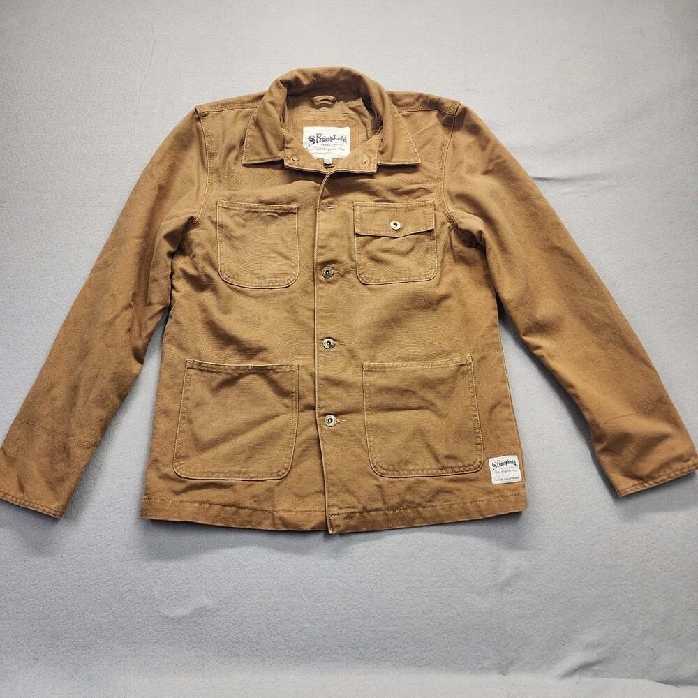 The Stronghold Canvas Chore Jacket Size XS Brown Button Front